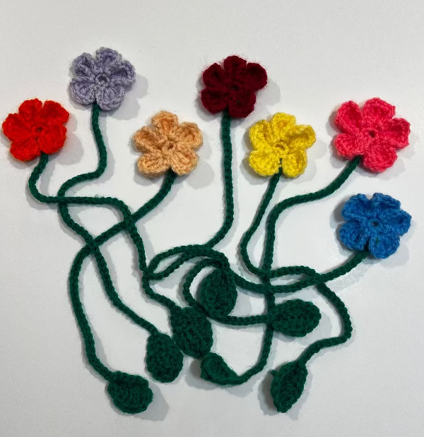 Crochet Flower Bookmark