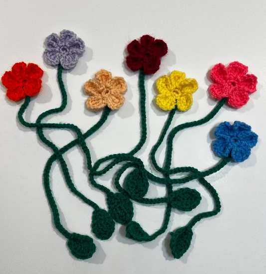 Crochet Flower Bookmark